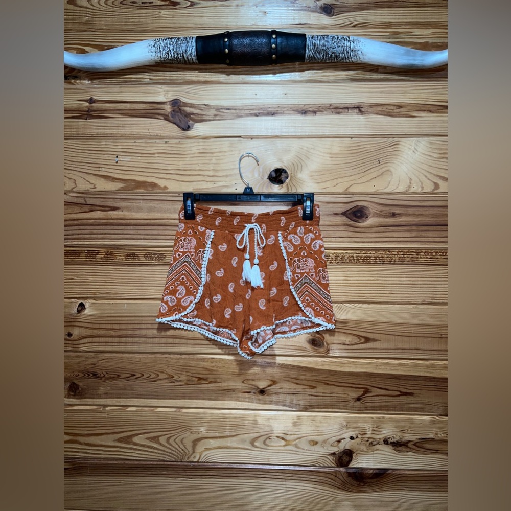 Mudd Dressy Shorts Rust Orange S